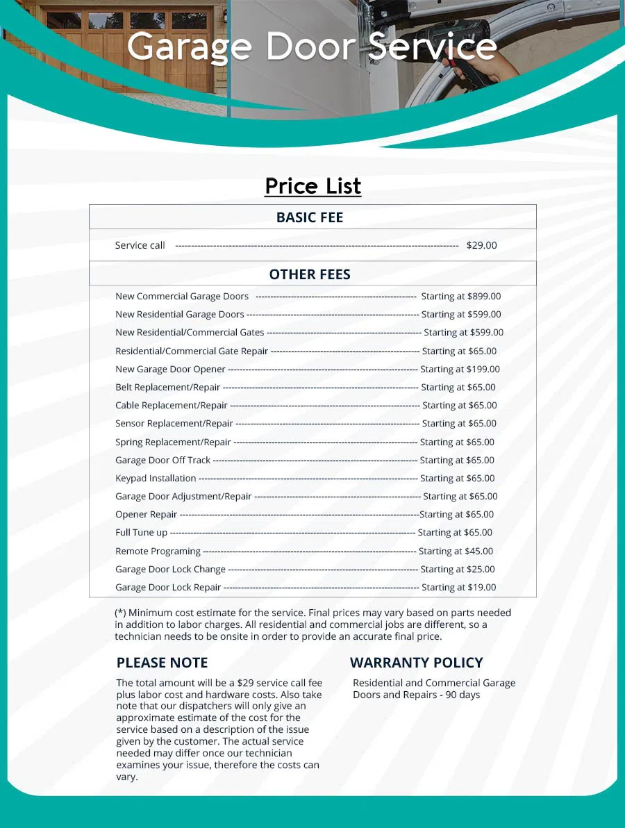 Garage Door Mobile Service Repair Prospect, KY 502-265-4201